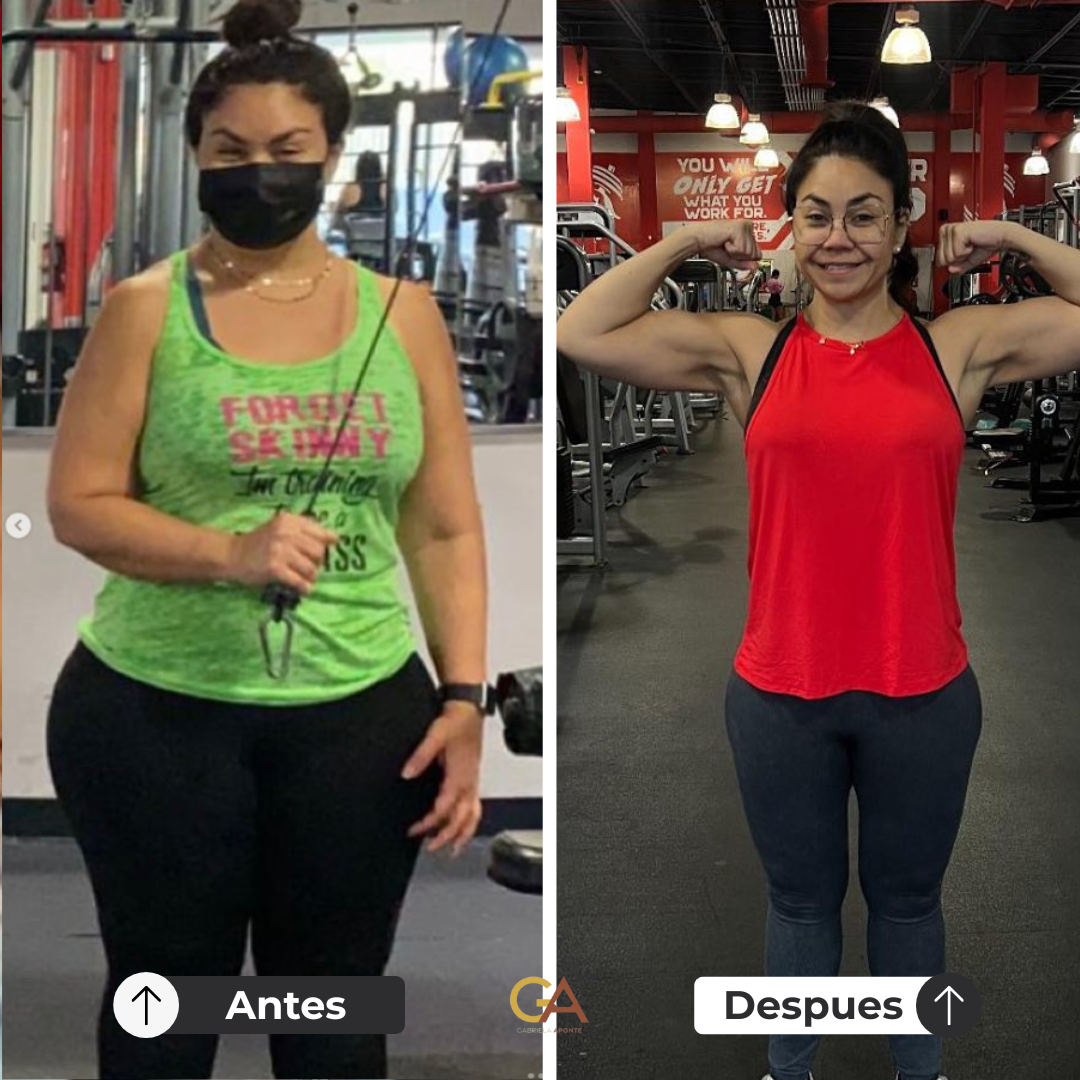 Transformación de María, antes y después